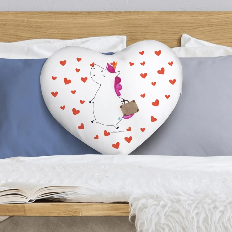 Herzkissen Einhorn Koffer