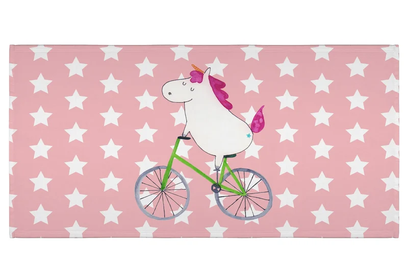 Handtuch Einhorn Radfahrer