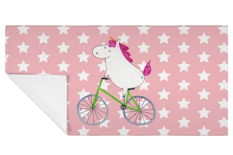 Handtuch Einhorn Radfahrer
