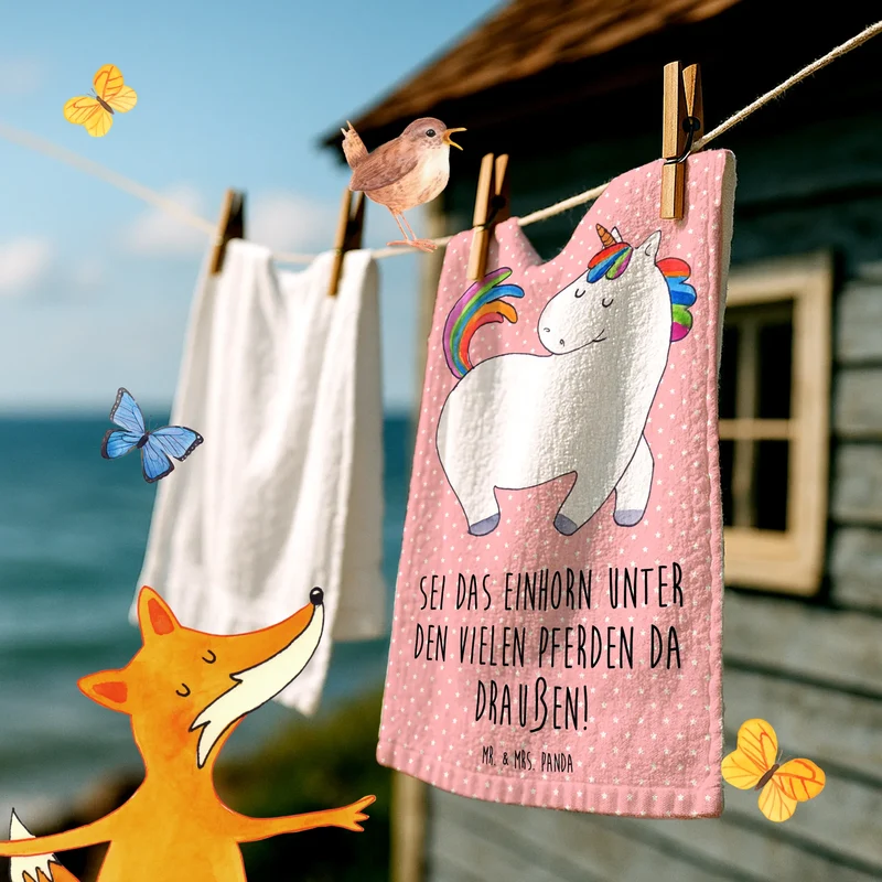 Gästehandtuch Einhorn Stolzieren