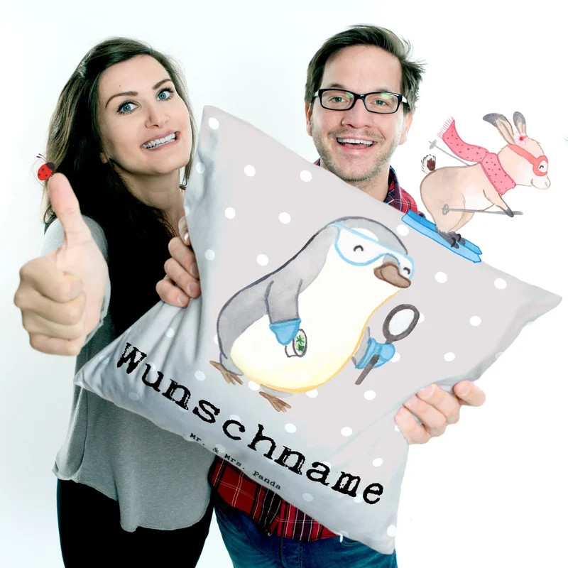 Personalisiertes Kissen Biologe Herz