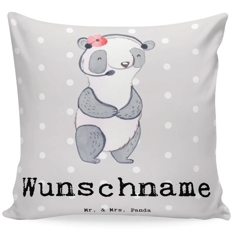 Personalisiertes Kissen Panda Beste Arbeitskollegin der Welt
