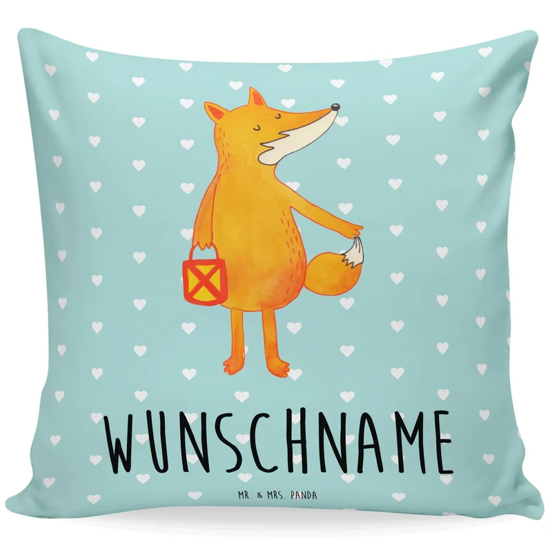 Personalisiertes Kissen Fuchs Laterne