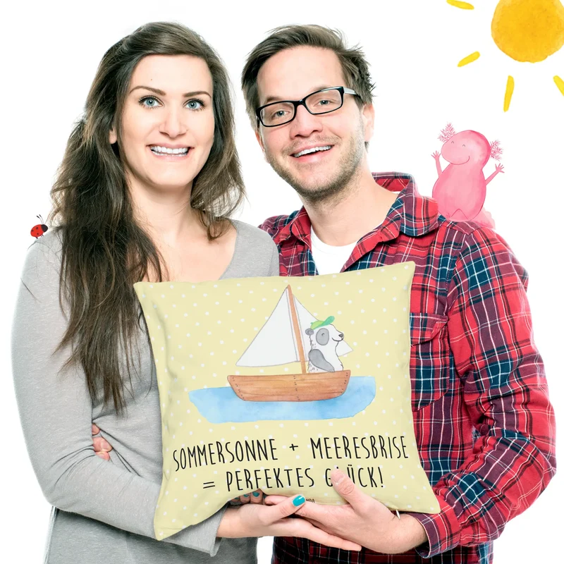 40x40 Kissen Sommer Meer Glück