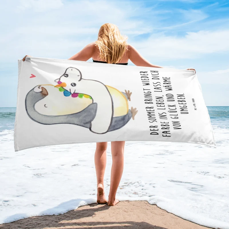 XL Badehandtuch Sommerfarben