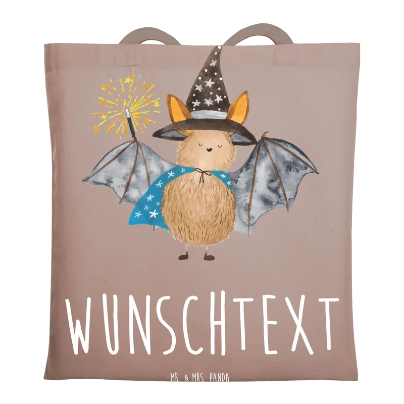 Personalisierte Foto Tragetasche Fledermaus Zauberer