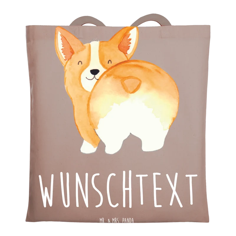 Personalisierte Foto Tragetasche Corgi Po