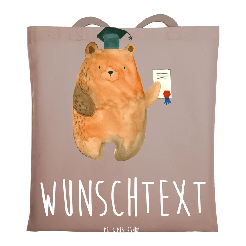 Personalisierte Foto Tragetasche Bär Prüfung