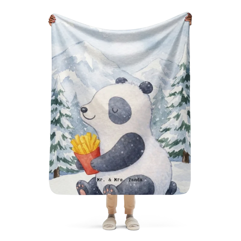Sherpa Kuscheldecke Panda Winter Pommes Design
