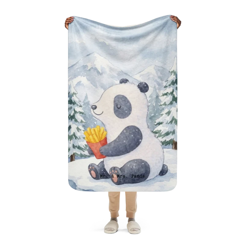 Sherpa Kuscheldecke Panda Winter Pommes Design