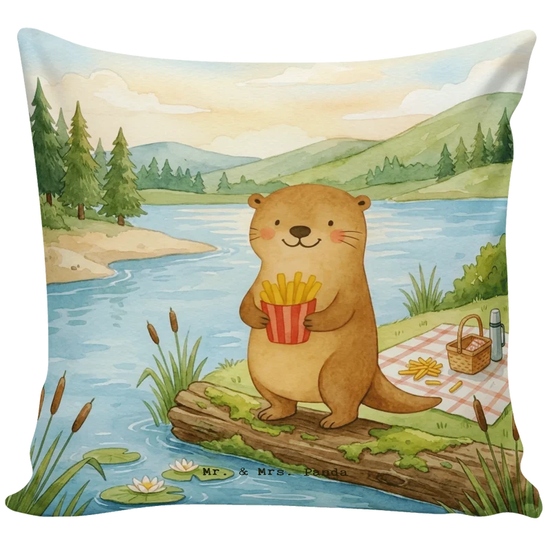 40x40 Kissen Otter See Pommes Design