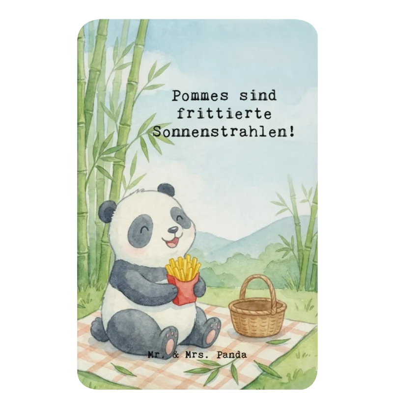 Sherpa Kuscheldecke Panda beflügelt Pommes Design