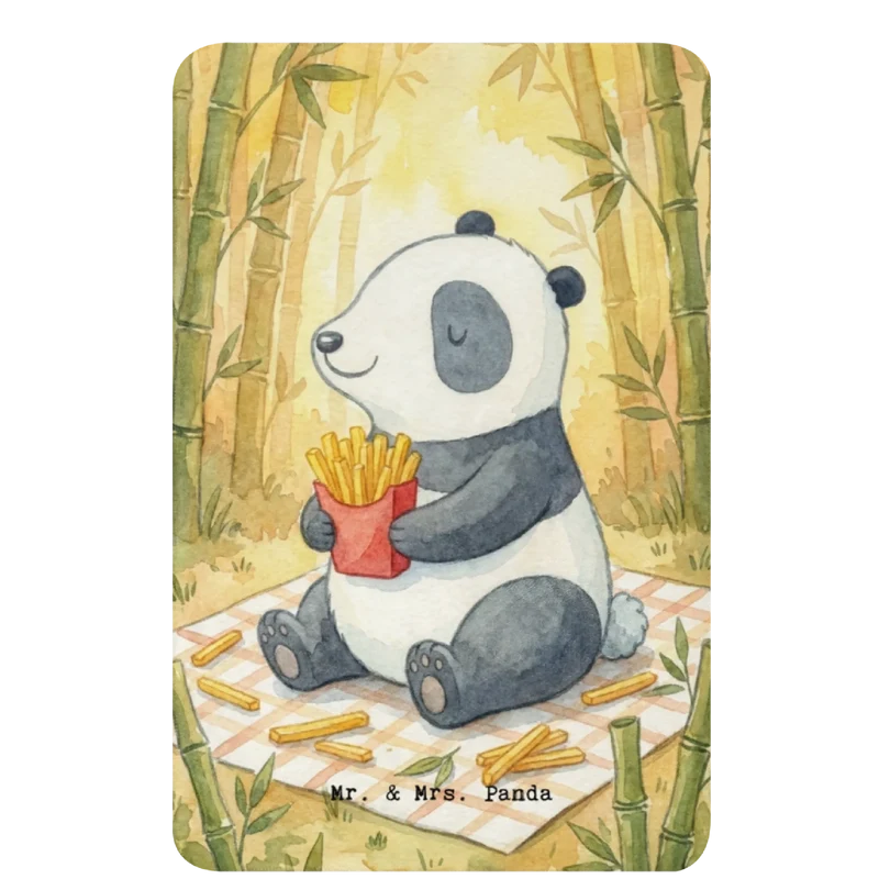 Sherpa Kuscheldecke Panda beflügelt Pommes Design