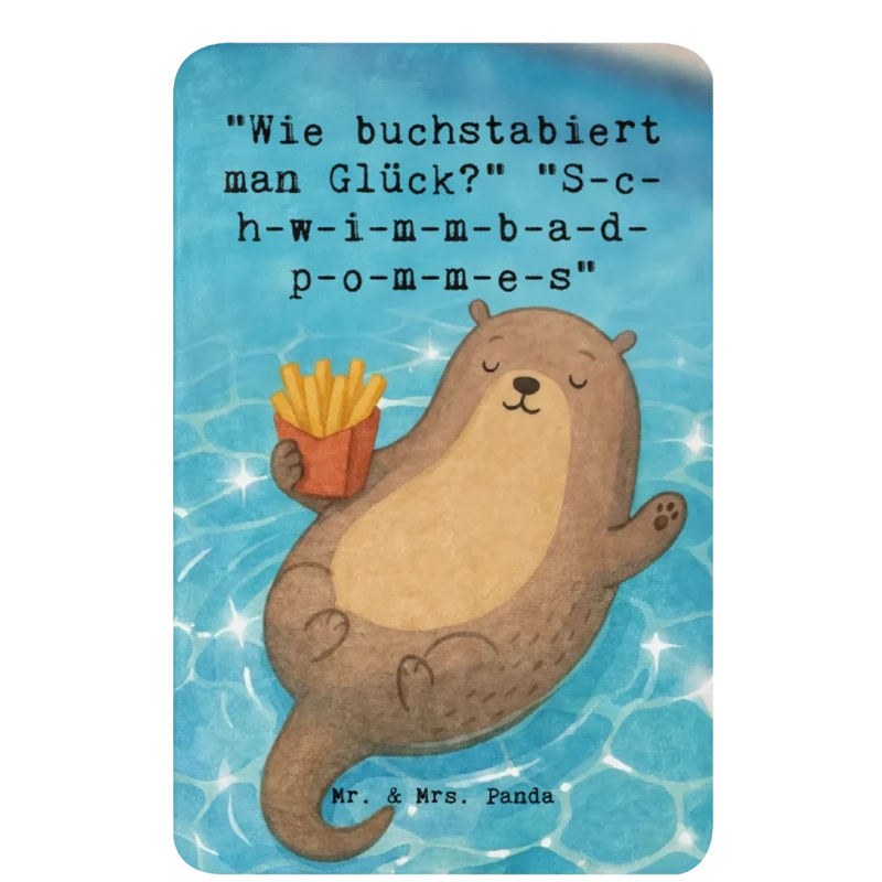 Sherpa Kuscheldecke Otter Schwimmbad Pommes Design