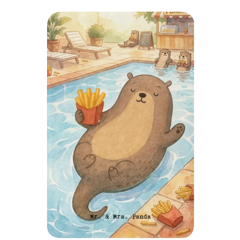 Sherpa Kuscheldecke Otter Schwimmbad Pommes Design