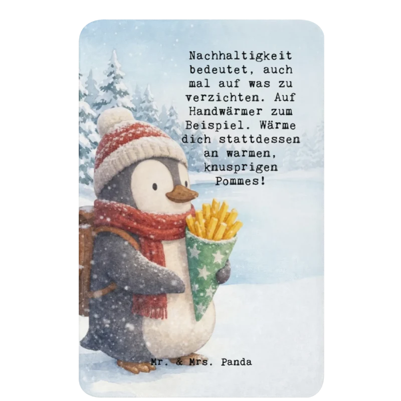 Sherpa Kuscheldecke Pinguin Winter Pommes Design