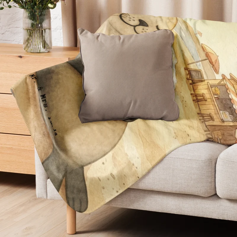 Sherpa Kuscheldecke Robbe Pommes Design