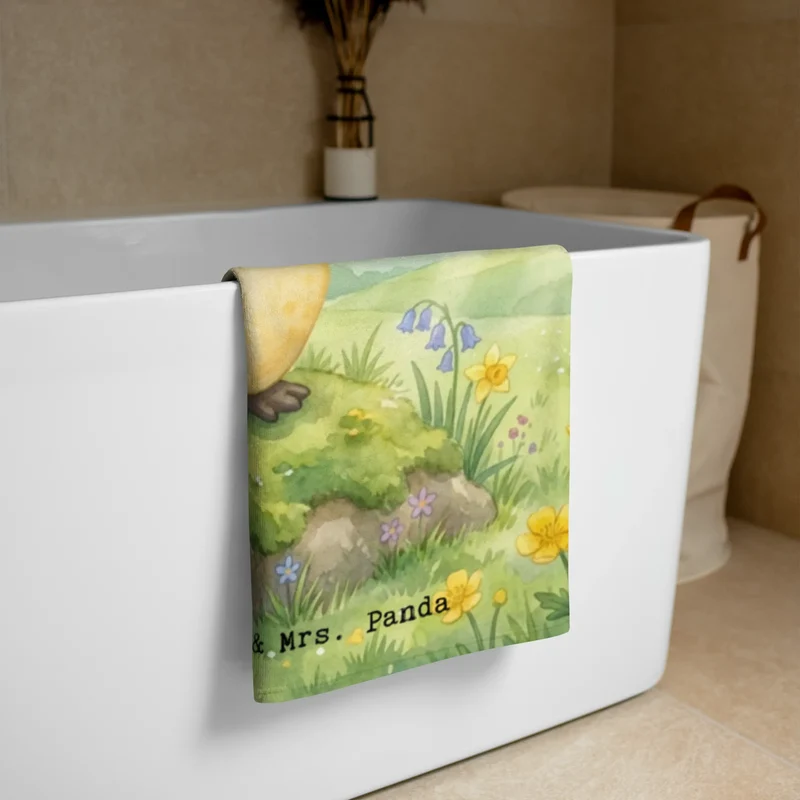 XL Badehandtuch Pinguin Frühling Pommes Design