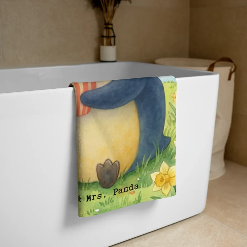 XL Badehandtuch Pinguin Frühling Pommes Design