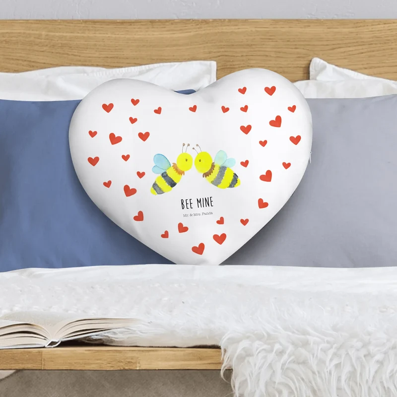 Herzkissen Biene Liebe