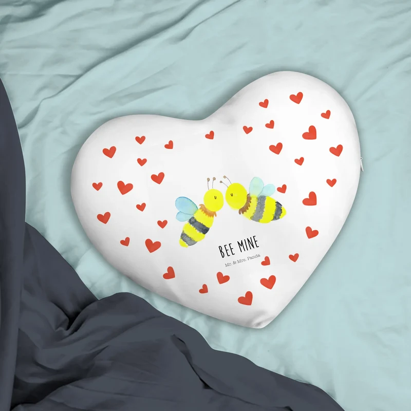 Herzkissen Biene Liebe