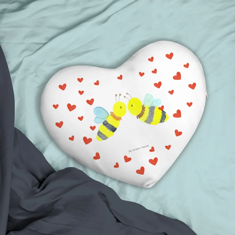 Herzkissen Biene Liebe