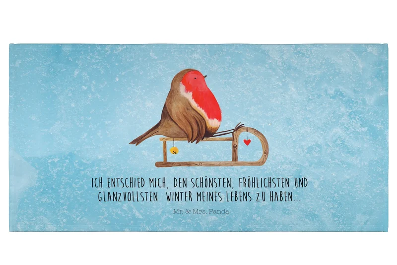 Handtuch Rotkehlchen Schlitten