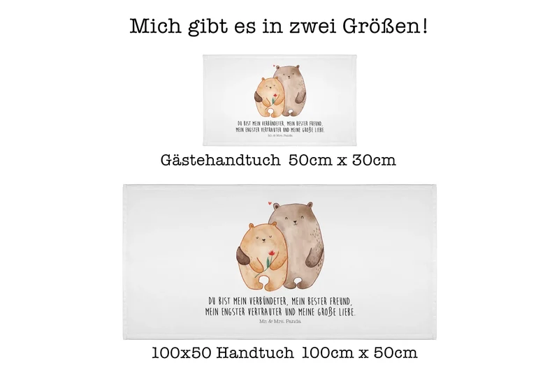 Handtuch Bären Liebe