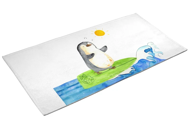 Handtuch Pinguin Surfer