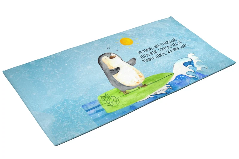 Handtuch Pinguin Surfer