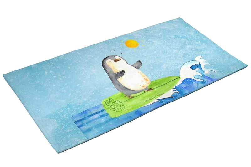 Handtuch Pinguin Surfer