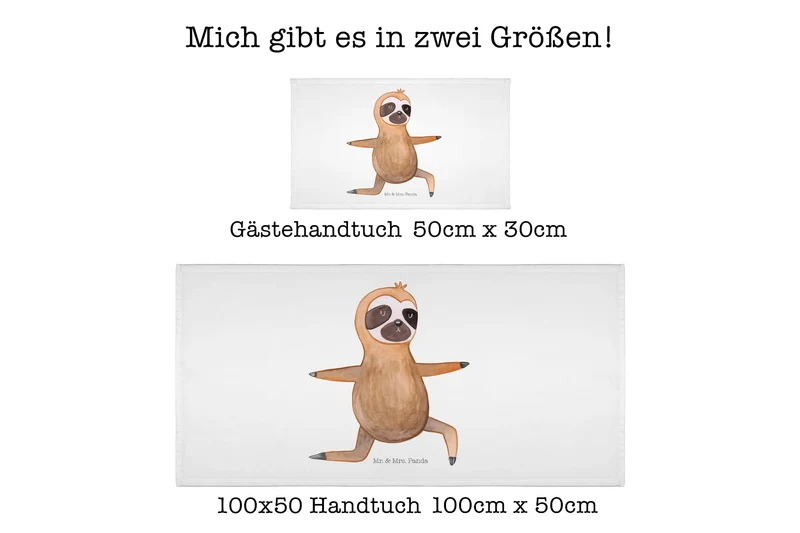 Handtuch Faultier Yoga