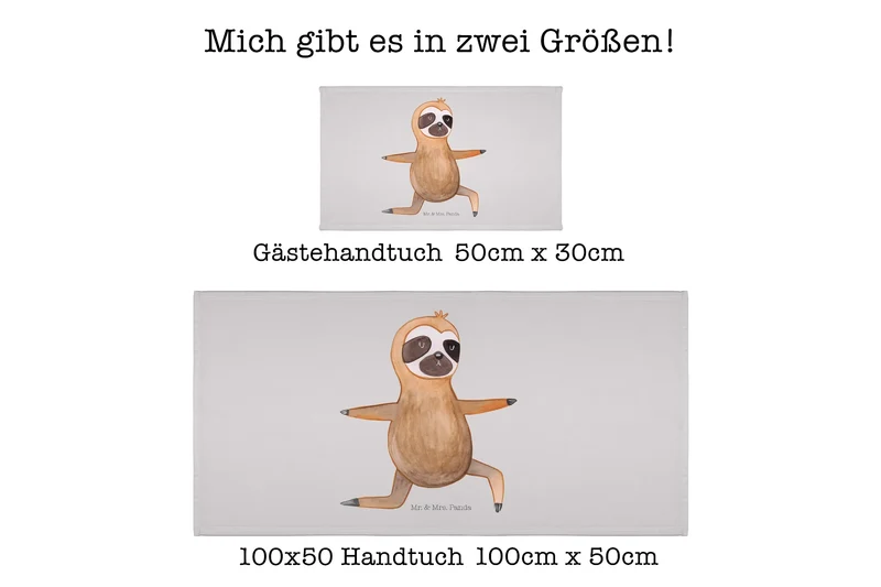 Handtuch Faultier Yoga