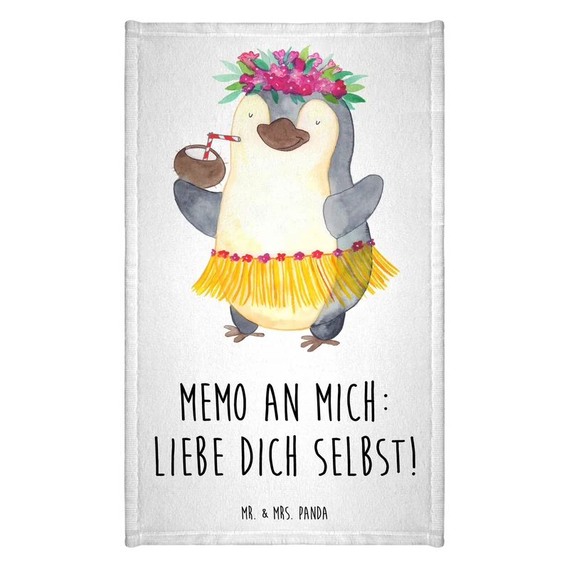 Gästehandtuch Pinguin Kokosnuss