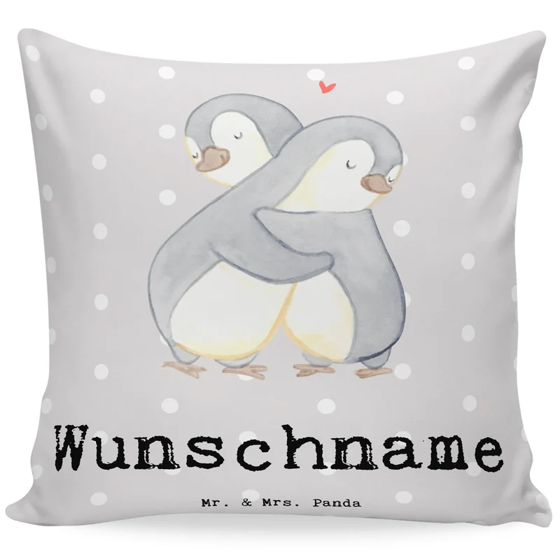 Personalisiertes Kissen Pinguin Bestes Schätzelein der Welt