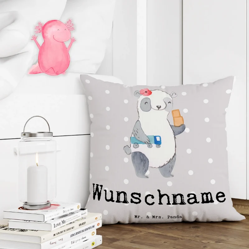 Personalisiertes Kissen Kauffrau für Spedition und Logistikdienstleistung Herz