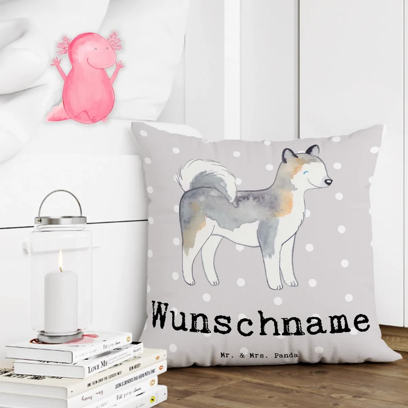 Personalisiertes Kissen Siberian Husky Lebensretter