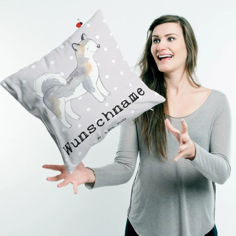 Personalisiertes Kissen Siberian Husky Lebensretter