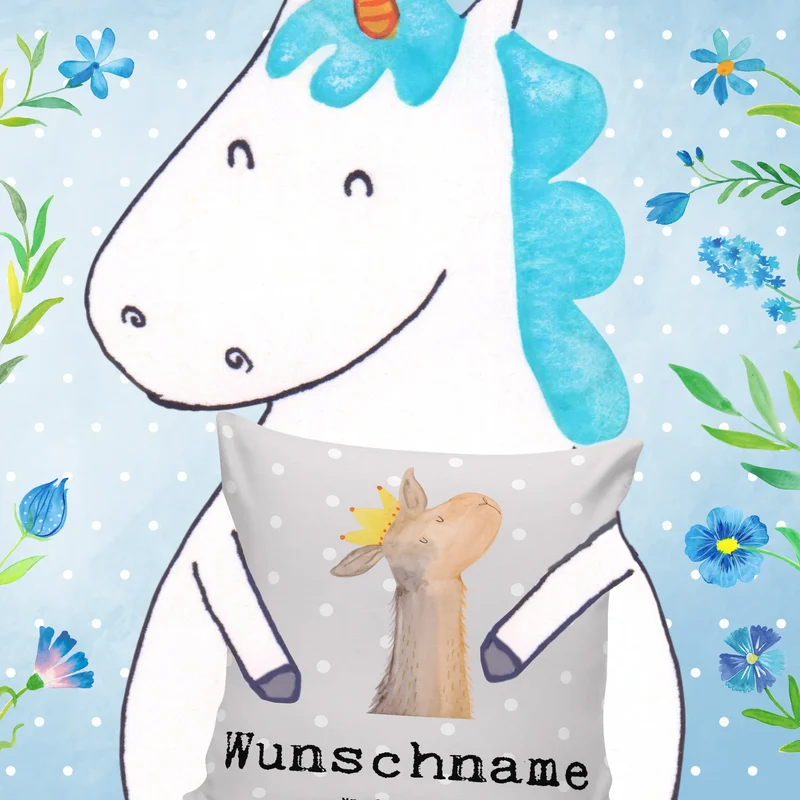 Personalisiertes Kissen Lama Bester Mensch der Welt
