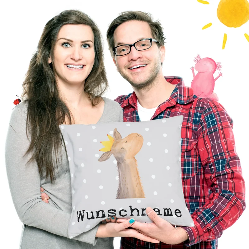 Personalisiertes Kissen Lama Bester Mensch der Welt