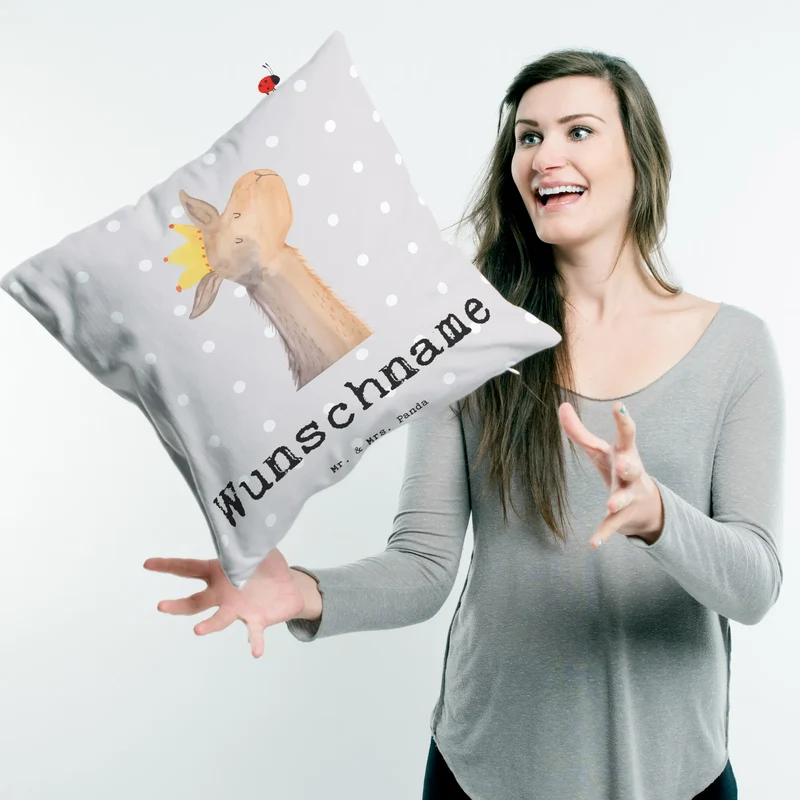 Personalisiertes Kissen Lama Bester Mensch der Welt