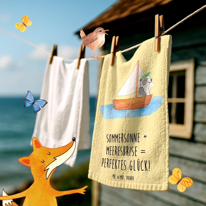 Gästehandtuch Sommer Meer Glück