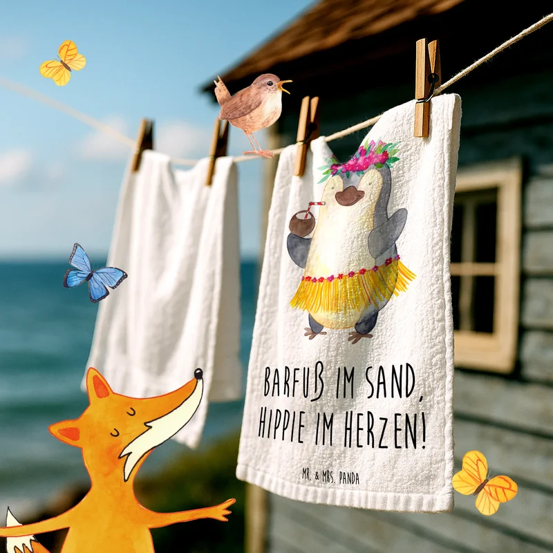 Gästehandtuch Sommer Hippie