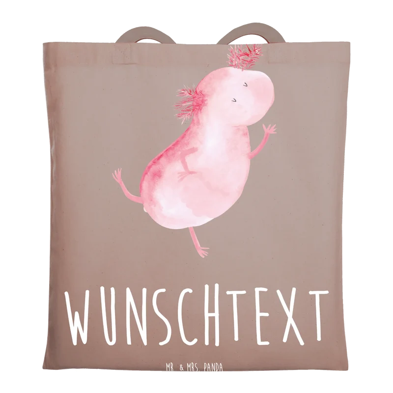 Personalisierte Foto Tragetasche Axolotl Tanzen