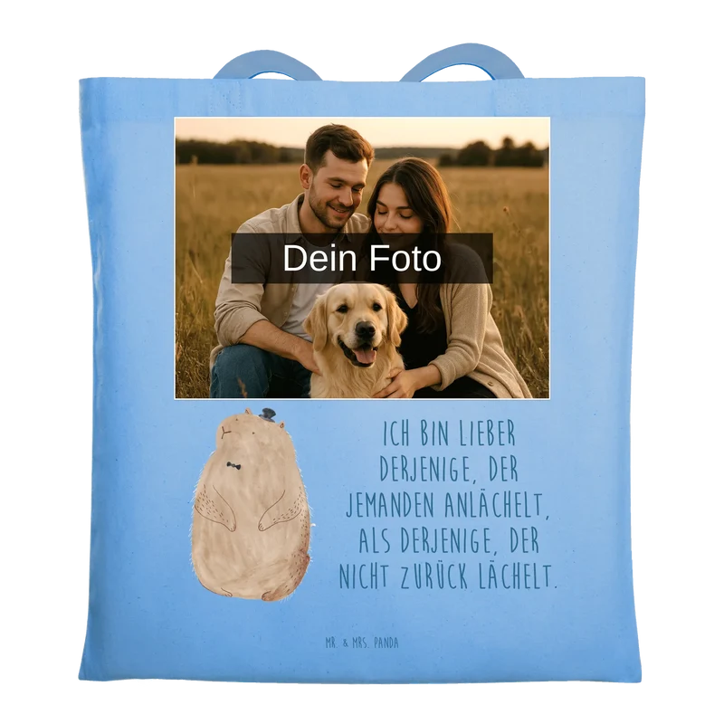 Personalisierte Foto Tragetasche Murmeltier