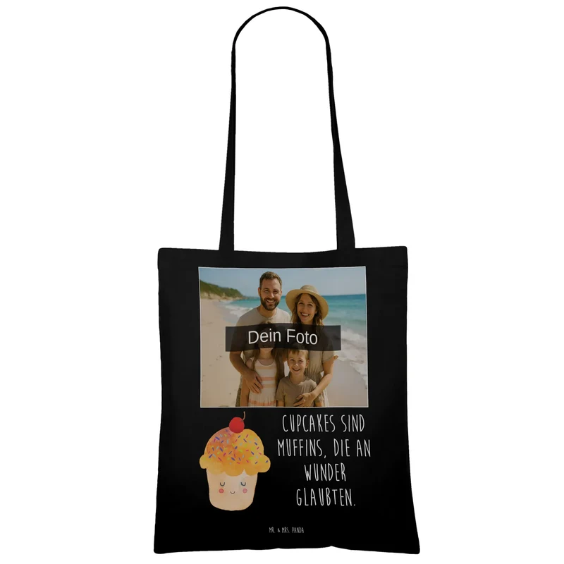 Personalisierte Foto Tragetasche Cupcake
