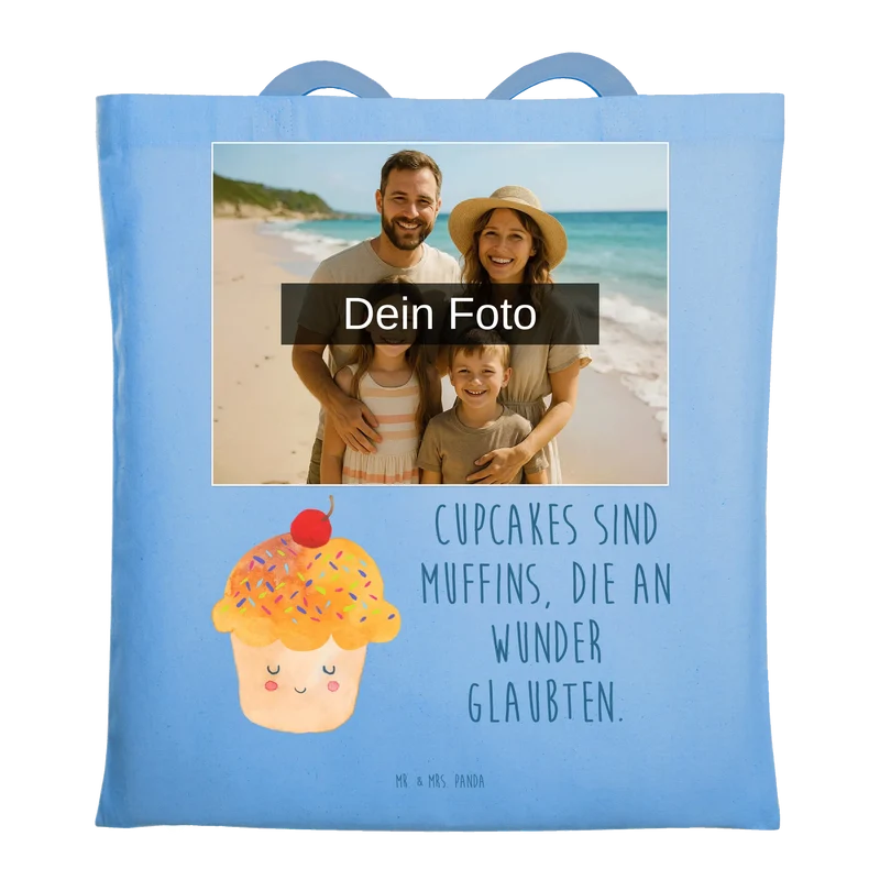 Personalisierte Foto Tragetasche Cupcake