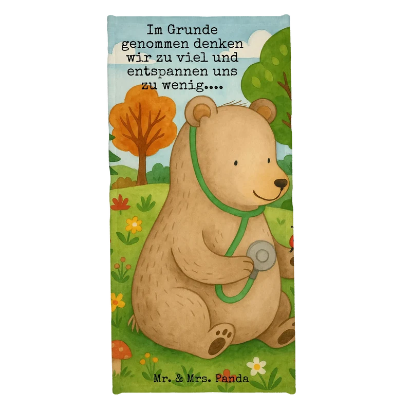 Badehandtuch Bär Arzt Design