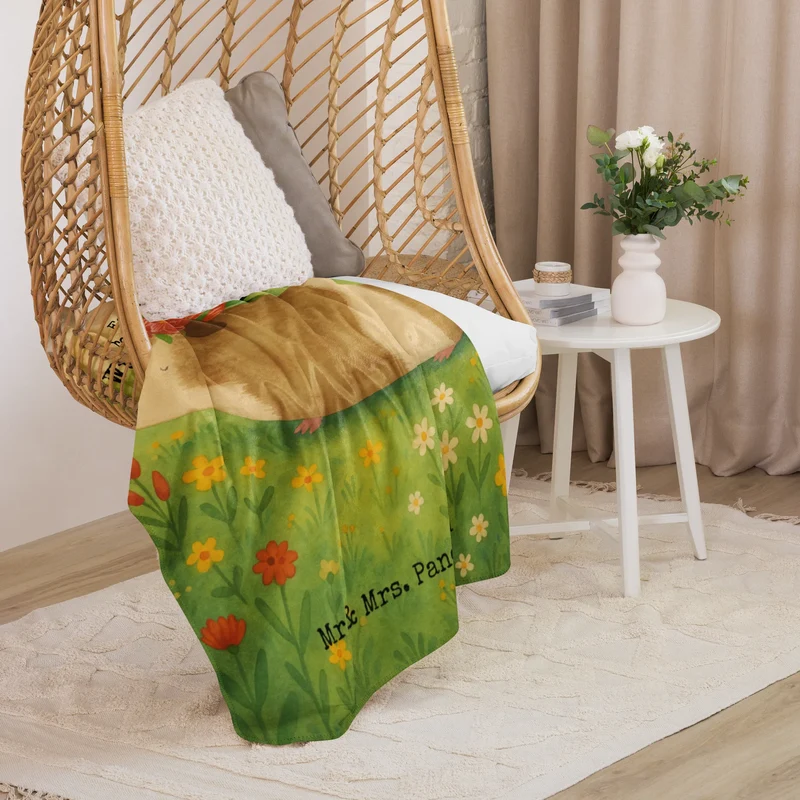 Sherpa Kuscheldecke Meerschweinchen Weisheit Design