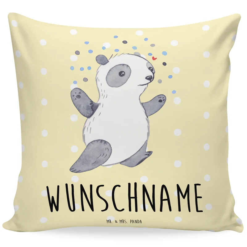 Personalisiertes Kissen Panda Bipolar